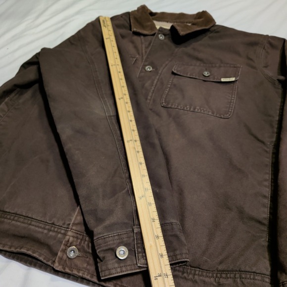 Vintage Woolrich Barn Jacket Mens Size XL Sherpa Lined Canvas Chore Coat Barn - Picture 6 of 11